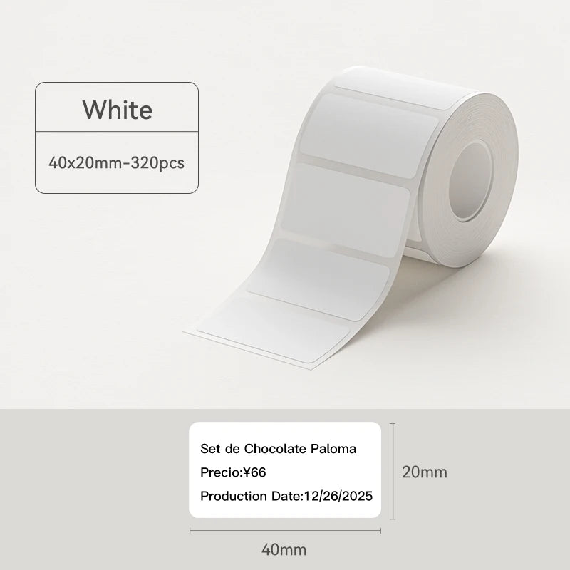 NIIMBOT B21/B1/B3S White Thermal Label Sticker Paper Printable 20-50mm