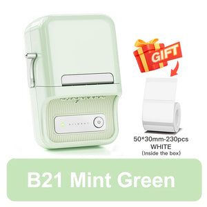 NiiMbot B21 Mini Thermal Printer Wireless Barcode Label Maker Bluetooth Portable Adhesive Label Printers for Office Commercial