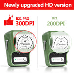 300dpi Niimbot B21 PRO Thermal Label Sticker Print Maker Bluetooth Mobile Wireless Printer for Business Home Office use 20-50mm