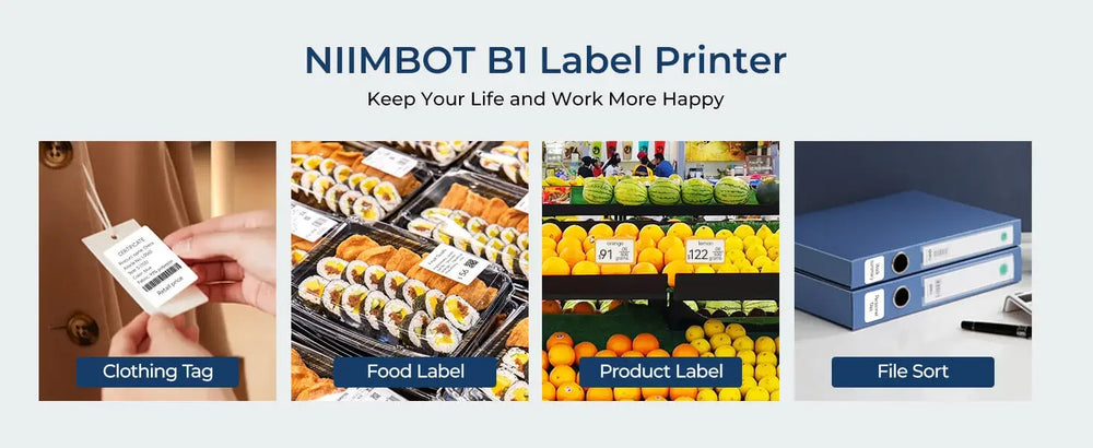 Niimbot B1 Thermal Label Printer Portable Bluetooth Wireless Handheld Printer Self-adhesive Sticker Maker Price Barcode