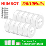 Niimbot D11 D101 D110 Offical Label Sticker Paper Rolls Various sizes of White Color Label Papers 3 5 10 Rolls for Printer USE