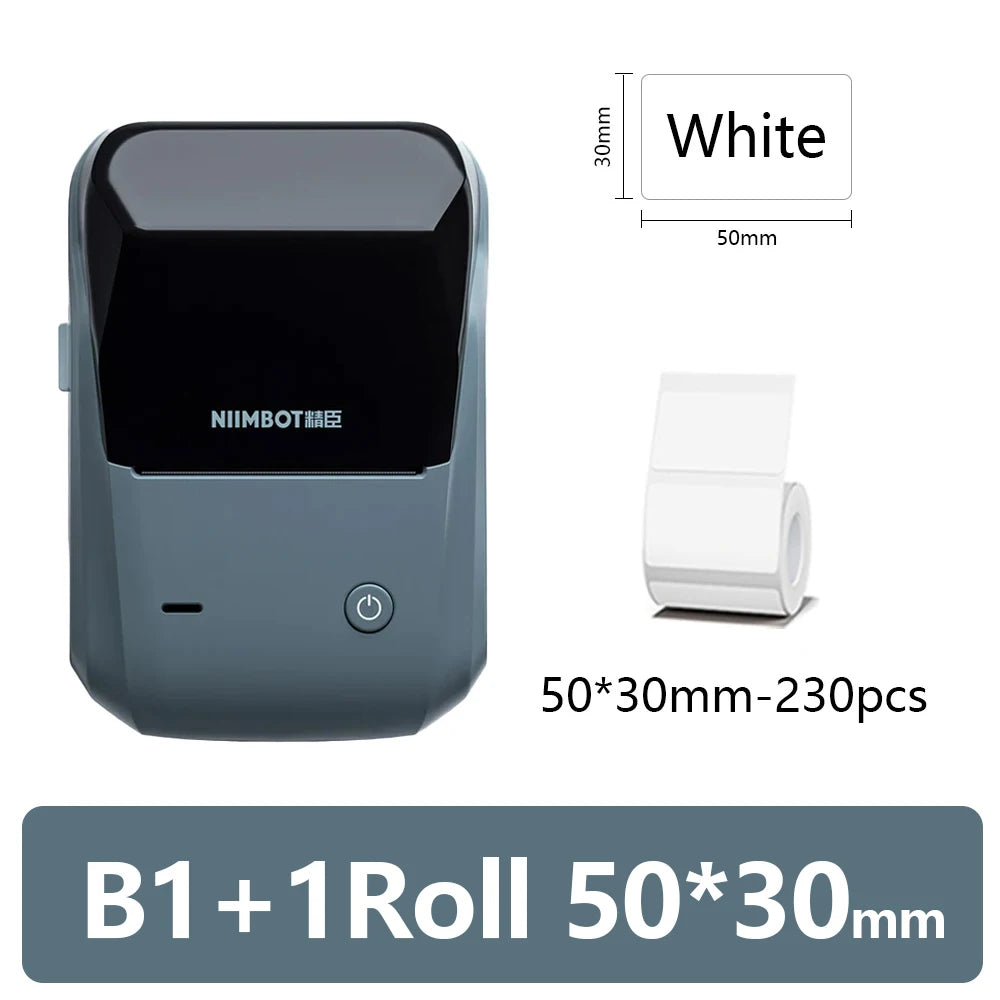 Niimbot B1 Mini Portable Thermal Printer Self-Adhesive Sticker Label Maker Pocket Printer Labeling Machine Bluetooth Niimbot B1