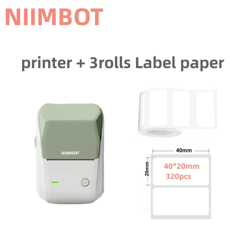 Quality product Niimbot B1 Label Printer Portable Handheld Thermal  Mini Barcode QR Code Sticker Sticky note Rolls Maker