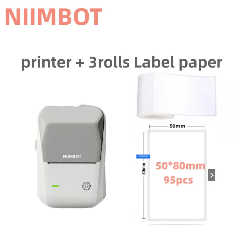 Quality product Niimbot B1 Label Printer Portable Handheld Thermal  Mini Barcode QR Code Sticker Sticky note Rolls Maker