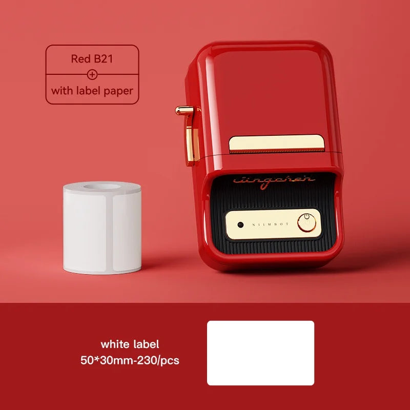 Niimbot B21 Wireless Thermal Label Printer Mini Portable Barcode Label Maker Moble Phone Price Tag Sticker Machine 20mm - 50mm