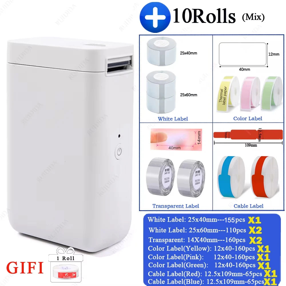 Niimbot D101 Wireless Label Printer Portable Pocket Sticker Printer Mini Bluetooth Thermal Printer Fast Printing Home Use Office