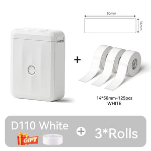 NIIMBOT D110 Upgraded Version Thermal Label Printer Mini Portable Smart Label Maker With Tape for Office Home Kitchen School