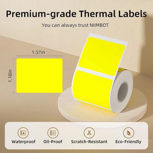 NIIMBOT B21/B203/B3S Label Machine Printing Paper Self Adhesive Label Waterproof Oil Resistant Tear Resistant Label