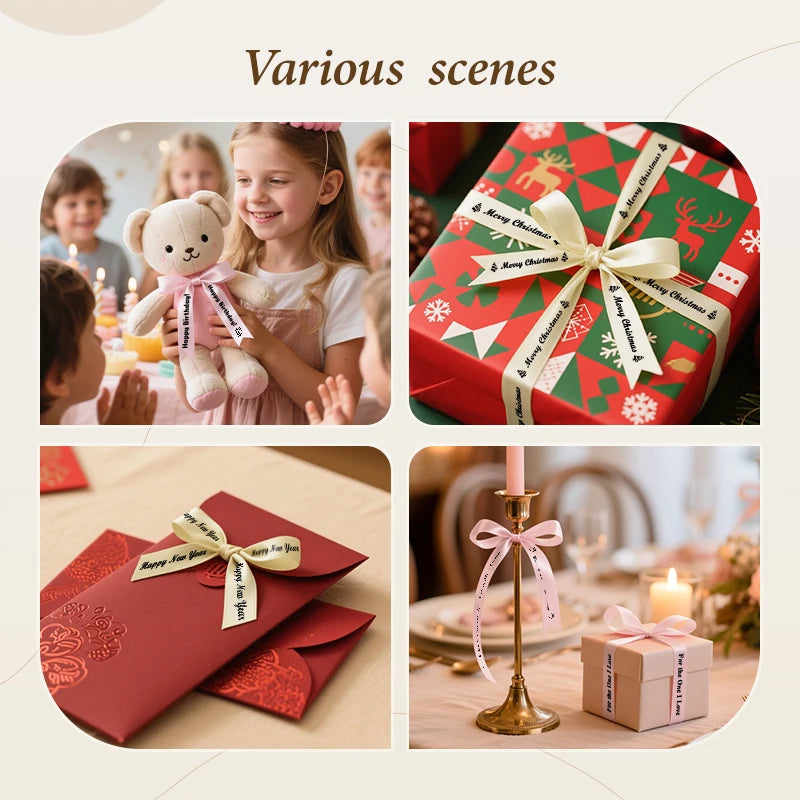 NIIMBOT N1/B18 Satin Ribbon Label and Special Carbon Ribbon for Birthday Gift Wedding Blessing scene