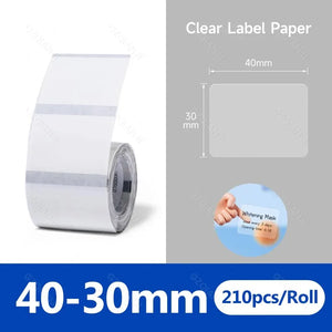 NiiMBOT White Round Color Label Sticker Self-adhesive Paper Thermal Waterproof Digital Number Cake Sealing Roll f B21 B1 Printer
