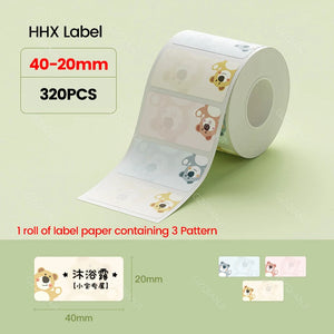 NiiMBOT White Round Color Label Sticker Self-adhesive Paper Thermal Waterproof Digital Number Cake Sealing Roll f B21 B1 Printer