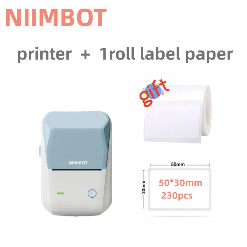 Quality product Niimbot B1 Label Printer Portable Handheld Thermal  Mini Barcode QR Code Sticker Sticky note Rolls Maker