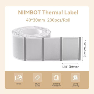 NIIMBOT B21/B1/B3s Transparent Label Printing Paper Name Sticker Waterproof Circle/square Thermal Label paper