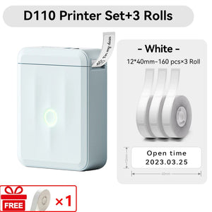 Niimbot D110 Mini Handheld Thermal Label Maker Wireless Sticker Machine Inkless Pocket with Label Sticker for Home Office