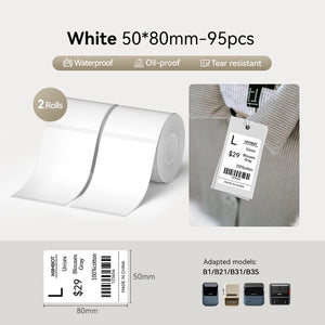 NIIMBOT Thermal Sticker Label Paper for B1 B21 B3S B31 Waterproof Marking Label Price Tag Adhesive Tape Price-tag Sticker