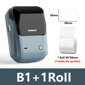 Niimbot B1 Mini Portable Thermal Printer Adhesive Label Printer Sticker Labels Labeler Bluetooth Labeling Machine Without Ink