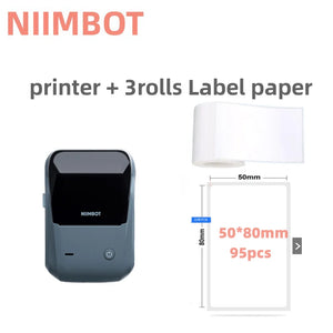 Quality product Niimbot B1 Label Printer Portable Handheld Thermal  Mini Barcode QR Code Sticker Sticky note Rolls Maker