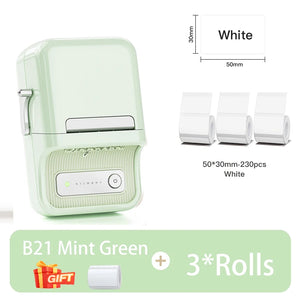 NIIMBOT B21/B1 Portable Thermal Printer 1500mAh Wireless Sticker Printer With Self-adhesive Labels For Barcode Clothing Jewelry