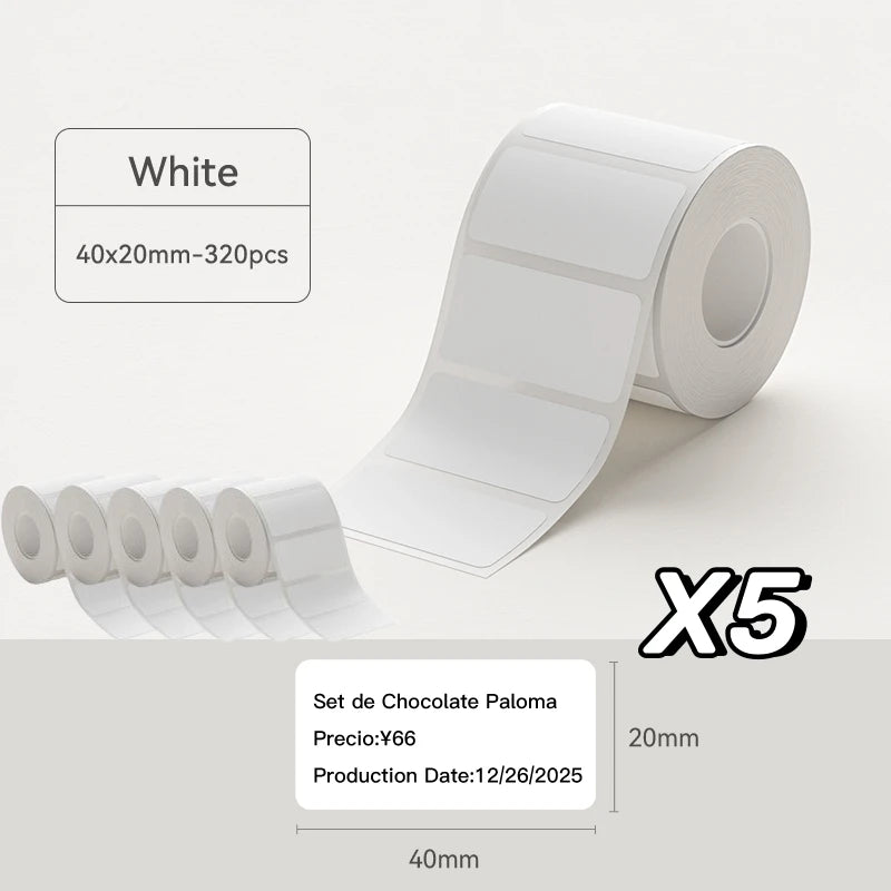 NIIMBOT B21/B1/B3S White Thermal Label Sticker Paper Printable 20-50mm