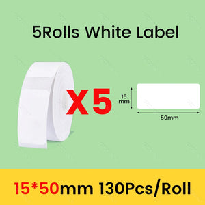 Niimbot D11 D101 D110 Offical Label Sticker Paper Rolls Various sizes of White Color Label Papers 3 5 10 Rolls for Printer USE
