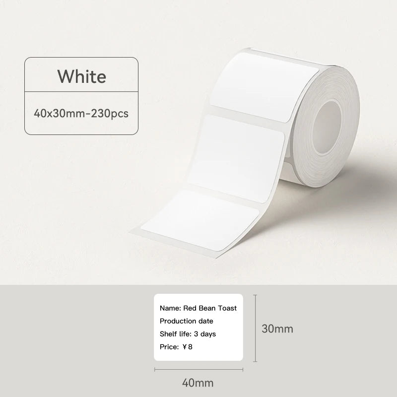 NIIMBOT B21/B1/B3S White Thermal Label Sticker Paper Printable 20-50mm