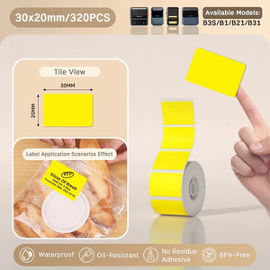 NIIMBOT B21/B203/B3S Label Machine Printing Paper Self Adhesive Label Waterproof Oil Resistant Tear Resistant Label