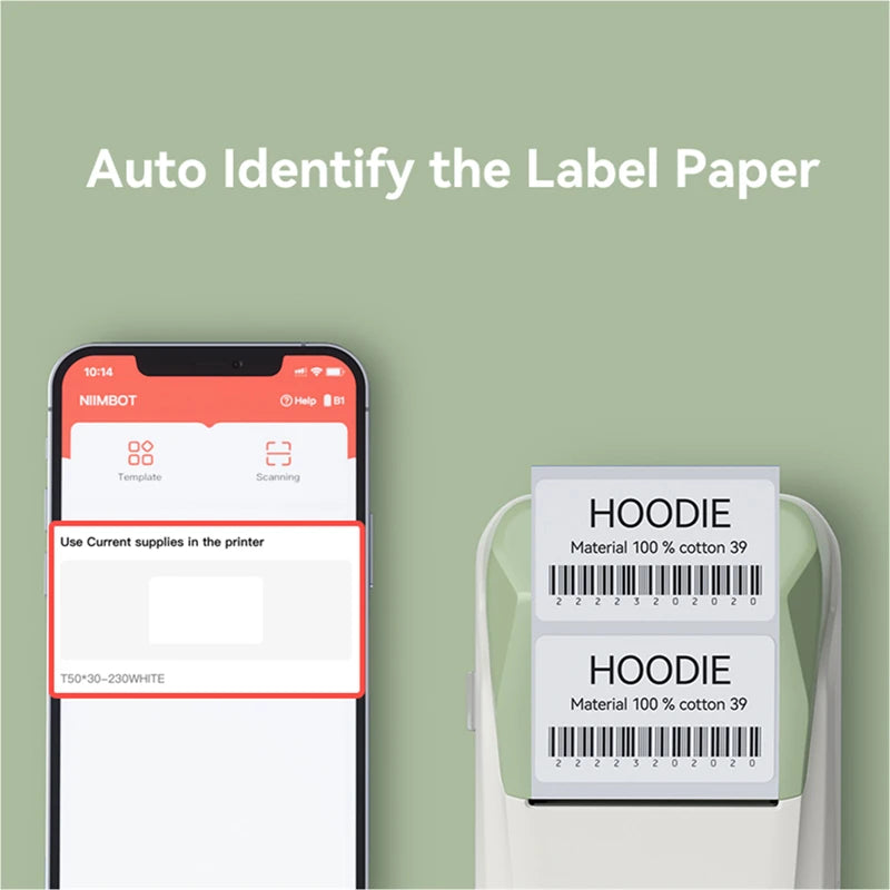 Niimbot B1 Mini Thermal Printer Bluetooth Portable Pocket Label Maker Self-adhesive Sticker Printer Machine For Small Business