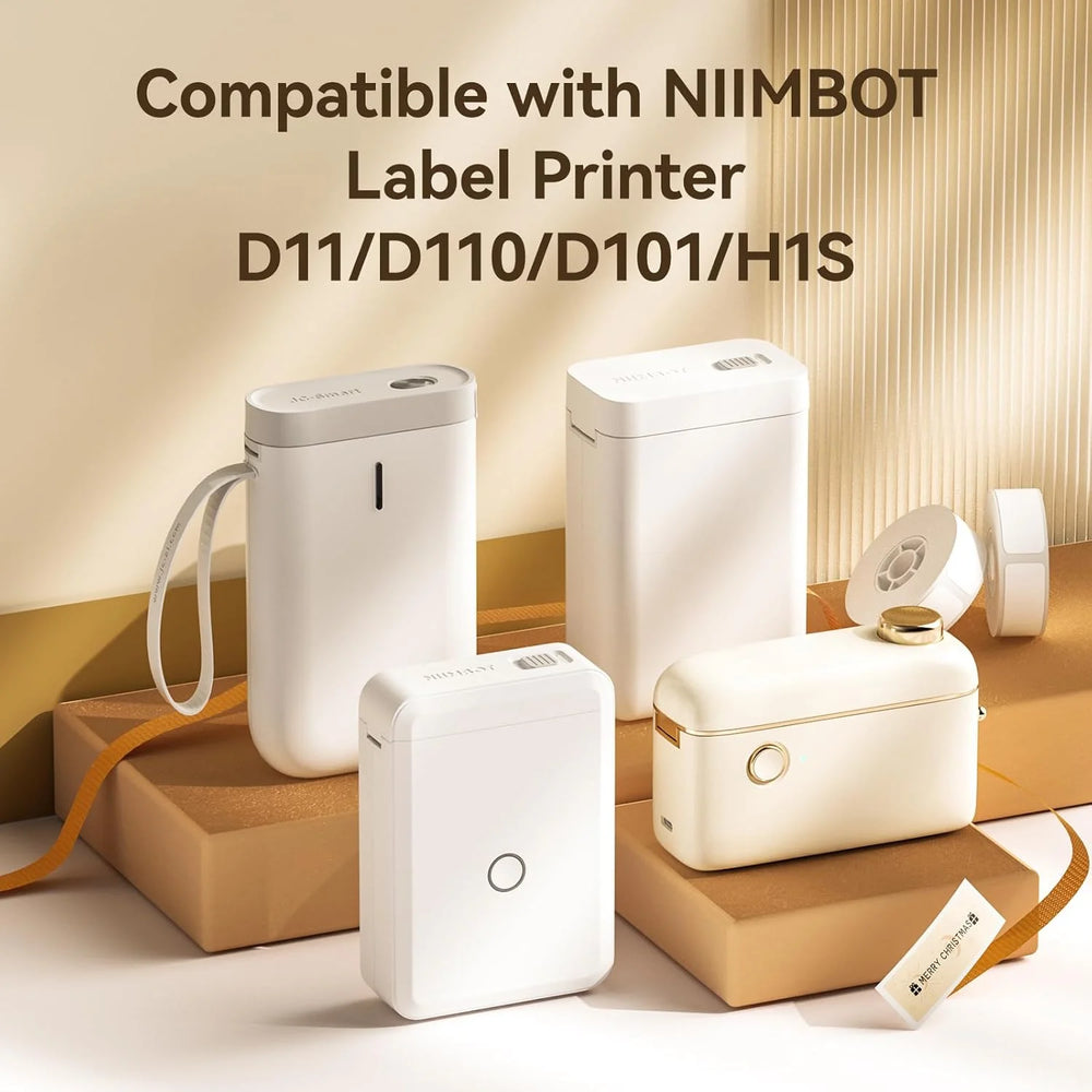 Niimbot Thermal Label White Color Paper 12-15mm Thermal Sticker Paper Roll Waterproof for official D11 D110 D11H D101 Printer