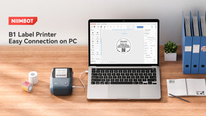 NIIMBOT B1 Portable Thermal Printer With Tapes 2 Inch Adhesive Label Machine Mini Bluetooth Sticker Maker Waterproof Labels Roll