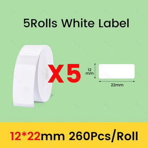 Niimbot D11 D101 D110 Offical Label Sticker Paper Rolls Various sizes of White Color Label Papers 3 5 10 Rolls for Printer USE