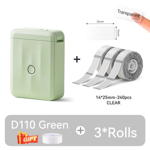 NIIMBOT D110 Upgraded Version Thermal Label Printer Mini Portable Smart Label Maker With Tape for Office Home Kitchen School