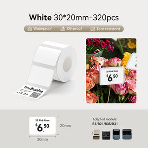 NIIMBOT Thermal Sticker Label Paper for B1 B21 B3S B31 Waterproof Marking Label Price Tag Adhesive Tape Price-tag Sticker