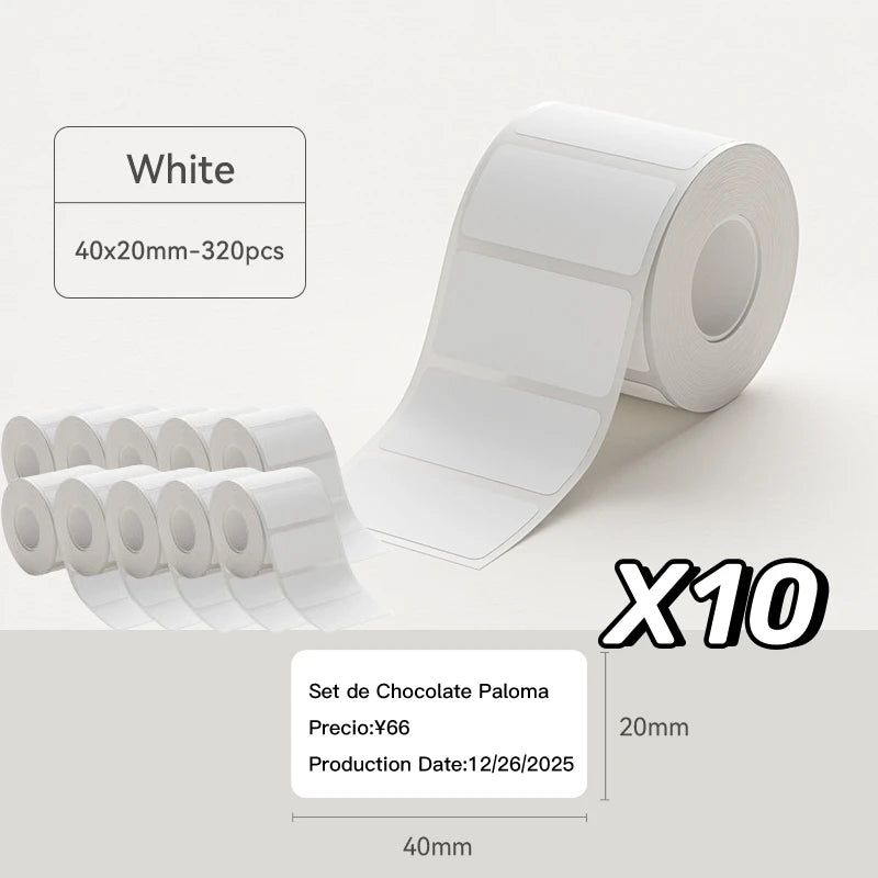 NIIMBOT B21/B1/B3S White Thermal Label Sticker Paper Printable 20-50mm