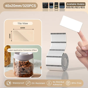 NIIMBOT B21/B203/B3S Label Machine Printing Paper Self Adhesive Label Waterproof Oil Resistant Tear Resistant Label