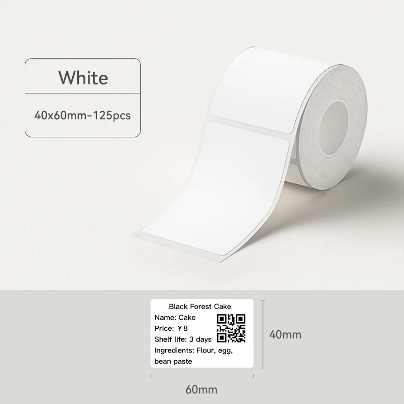 NIIMBOT B21/B1/B3S White Thermal Label Sticker Paper Printable 20-50mm