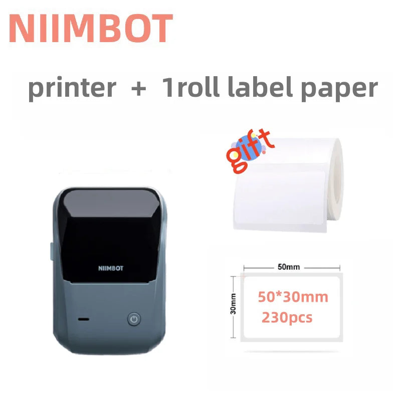 Quality product Niimbot B1 Label Printer Portable Handheld Thermal  Mini Barcode QR Code Sticker Sticky note Rolls Maker
