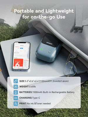 Niimbot B1 Portable Thermal Label Printer Wireless Sticker Printer For Home Adhesive Label Maker Compatible With iOS & Android