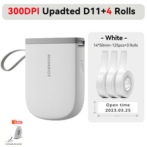 Niimbot Upgraded D11 Mini Thermal Printer 300 DPI Wireless Self-Adhesive Label Maker Inkless Pocket Barcode Name Tag  Labeller