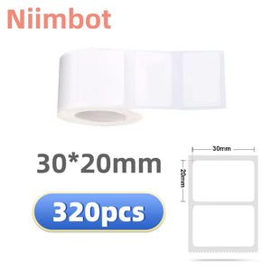 Niimbot B21/B1/B3S Thermal Label Sticker Paper Printable White 20-50mm Width Clothing Tag Commodity Price Food Self-Adhesive