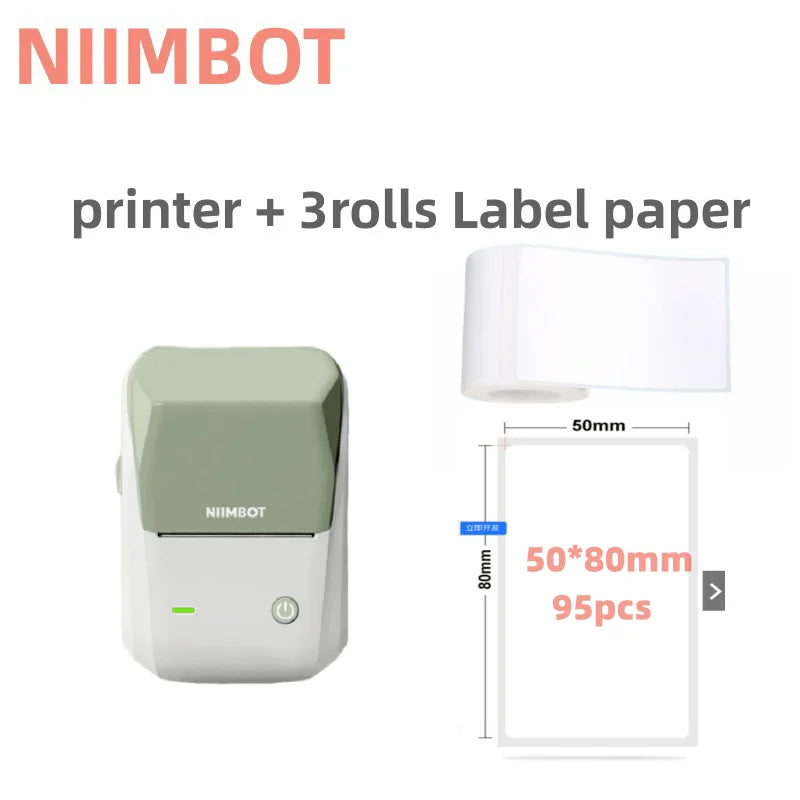 Quality product Niimbot B1 Label Printer Portable Handheld Thermal  Mini Barcode QR Code Sticker Sticky note Rolls Maker