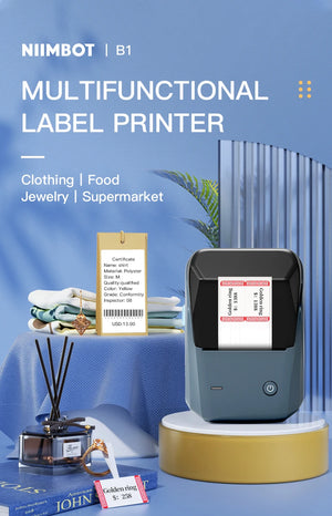 Niimbot B1 Mini Portable Thermal Printer Self-Adhesive Sticker Label Maker Pocket Printer Labeling Machine Bluetooth Niimbot B1