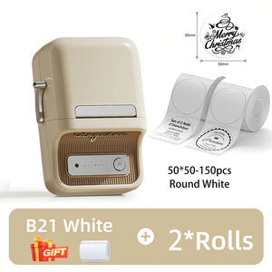 NiiMbot B21 Mini Thermal Printer Wireless Barcode Label Maker Bluetooth Portable Adhesive Label Printers for Office Commercial