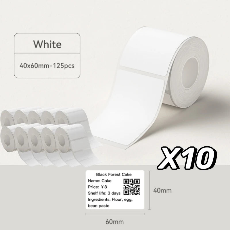 NIIMBOT B21/B1/B3S White Thermal Label Sticker Paper Printable 20-50mm