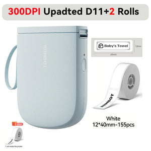 Niimbot Upgraded D11 Mini Thermal Printer 300 DPI Wireless Self-Adhesive Label Maker Inkless Pocket Barcode Name Tag  Labeller