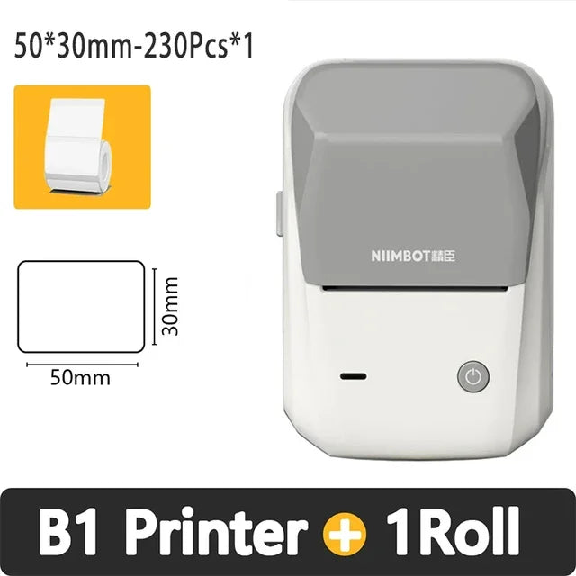 Niimbot B1 Thermal Label Printer Portable Bluetooth Wireless Handheld Pocket Printer Self-adhesive Sticker Maker Price Barcode