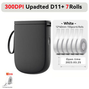 Niimbot Upgraded D11 Mini Thermal Printer 300 DPI Wireless Self-Adhesive Label Maker Inkless Pocket Barcode Name Tag  Labeller