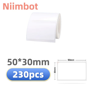 Niimbot B21/B1/B3S Thermal Label Sticker Paper Printable White 20-50mm Width Clothing Tag Commodity Price Food Self-Adhesive