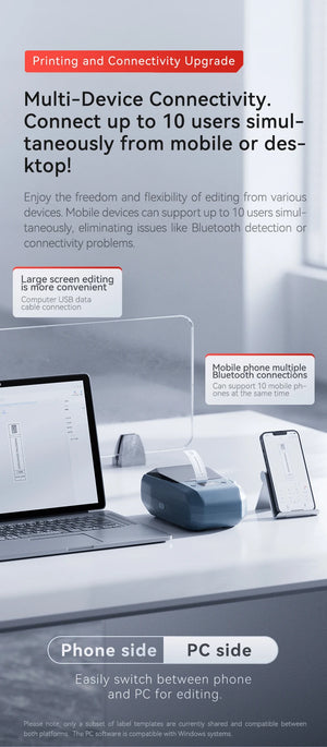 Niimbot M2 Portable Thermal Transfer Label Printer Multi-function Sticker Label Maker Machine for Office Clothes Tag Power Cable