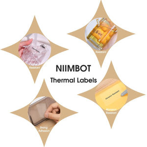 Niimbot Transparent Self-adhesive Label Paper For Mini Portable Thermal Printer Round Sticker B1/B21/B3s Niimbot Paper Labels