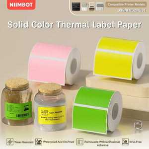 NIIMBOT B21/B203/B3S Label Machine Printing Paper Self Adhesive Label Waterproof Oil Resistant Tear Resistant Label